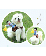 Riding Cowboy Funny Novelty Halloween Dog Costume For Small Dogs gag gif... - $24.66 CAD