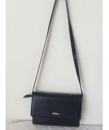 Liz Claiborne Leather Handbag Shoulder Evening Purse Clutch Navy Blue Lo... - $1,132.18 MXN