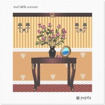 pepita End Table Sconces Needlepoint Canvas - $72.00