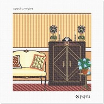 pepita Couch Armoire Needlepoint Canvas - $72.00