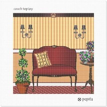 pepita Couch Topiary Needlepoint Canvas - $72.00
