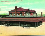 Pennsylvania Railroad Liberty Station Pittsburg PA 1912 DB Postcard - $8.86