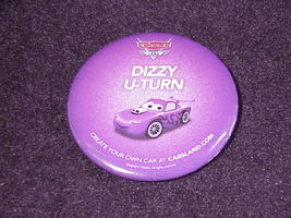 Dizzy U-Turn Cars Land, Disney California Adventure Pinback Button, Pin - £4.64 GBP