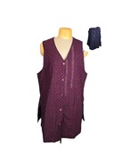 Handmade Womens XL Reversible Vest Long Length Artisan Rustic Embroidere... - €23,17 EUR