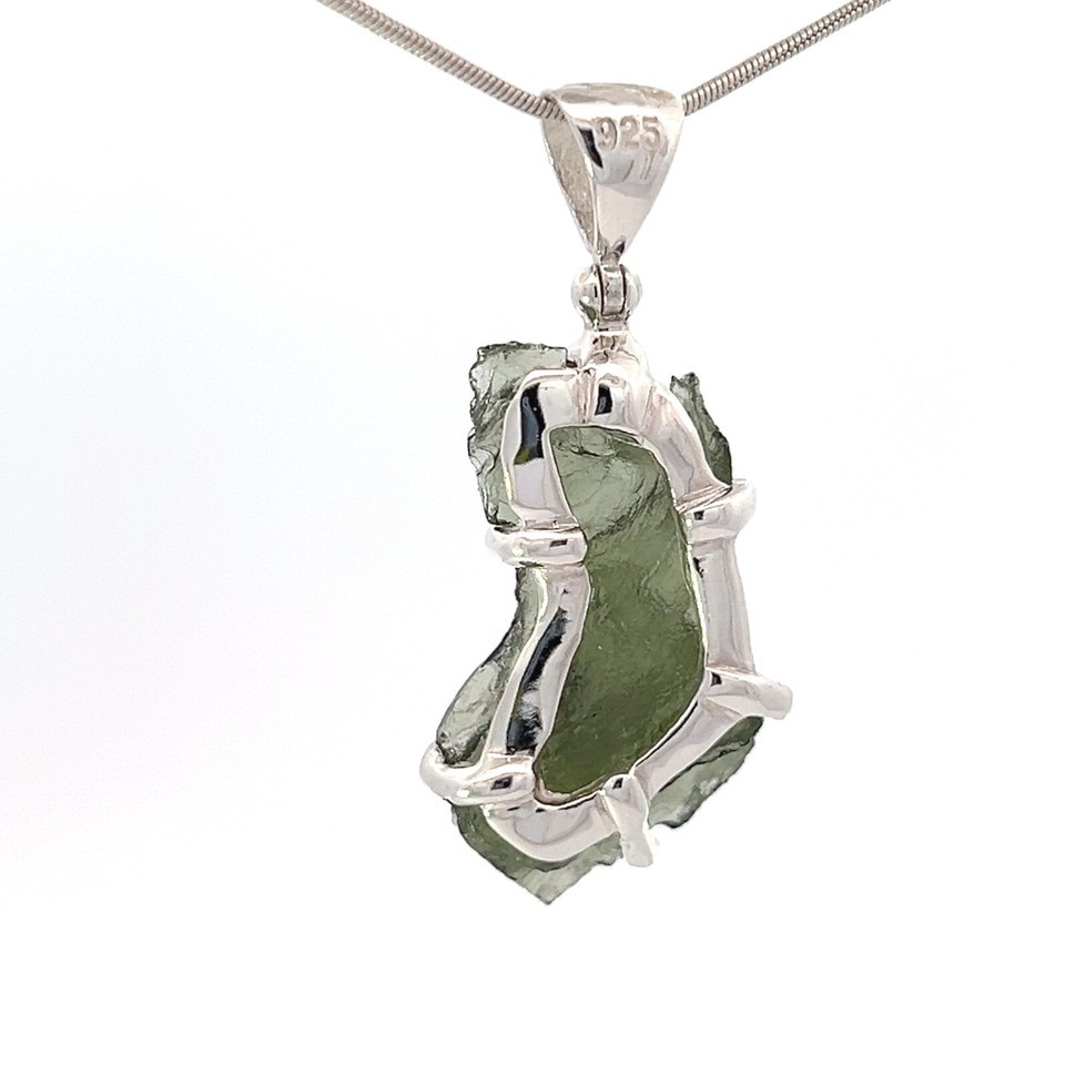 Starborn Moldavite Crystal Pendant Necklace (22") Green Item image 5