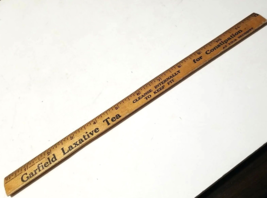 Vintage Westcoff  Rule Company Garfield Laxative Advertising 12&quot; Wood Ruler - $19.99