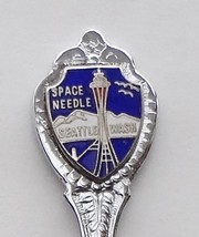 Collector Souvenir Spoon USA Washington Seattle Space Needle Cloisonne Emblem - £2.35 GBP