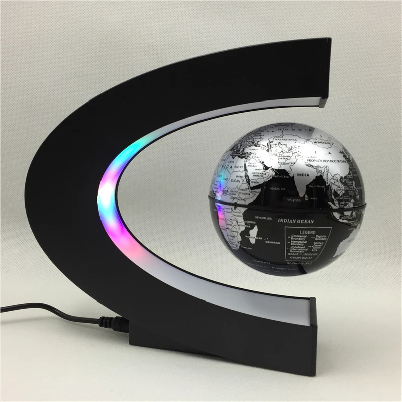 Floating Magnetic levitation Globe Light World Map Electronic Antigravity - $32.12