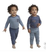 Huggies Girls Boys Layette Set Blue 4-Piece Bodysuits Pants Organic Cotton - $56.24 CAD