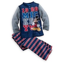 Disney Store Mickey Mouse 2 Piece Pajama Set Sz 2T - £20.82 GBP