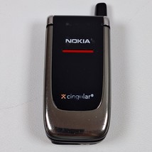 Nokia 6061 Black/Silver Flip Phone (Cingular) - £23.42 GBP