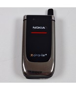 Nokia 6061 Black/Silver Flip Phone (Cingular) - £23.71 GBP