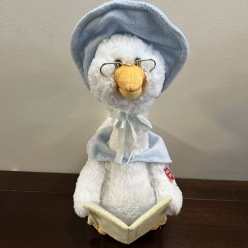 Cuddle Barn MOTHER GOOSE 14&quot; Plush Animated Talking Nursery Rhymes Music... - $14.84