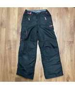 Champion Kids Black Pink Ski Snow Pants Size 7-8 Medium Waterproof Winter - £21.57 GBP