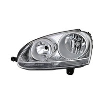 Headlight For 2006-2009 Volkswagen Jetta Left Side Chrome Housing Clear Halogen - $167.06