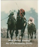 1976 - BOLD FORBES winning the Kentucky Derby - Color Close Up - 8" x 10" - $20.00