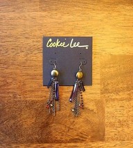 Cookie Lee Earrings "New" Jewelry - Fashion - Vintage - Stone - Chain - $6.50