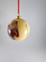 2001 Hand Painted Santa singing Glass Christmas Ornament w/Box - £11.94 GBP