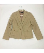 EUC Talbots Khaki One Button Blazer Wms Size 6P - $455.93 MXN