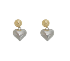 New sense three-dimensional love countercolor stud earrings fashion simple  - £15.80 GBP