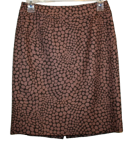 Ann Taylor Loft Petites Skirt Size 0 Brown Dots 0P Short Mini Skirt Lined - £14.09 GBP