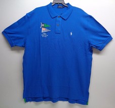 Polo Ralph Lauren Size Xl Prl Yacht Club Flag Blue Cotton Polo Shirt New Mens - £78.82 GBP