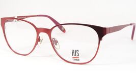 H.I.S Von Mpg HT936 001 Rot Einzigartig Brille Rahmen His 52-16-135 (Noten) - $66.16