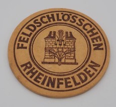 Vintage Beer Coaster Bar Mat Feldschlossen Rheinfelden - £21.34 GBP