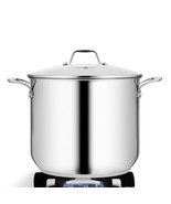 NutriChef 12 Qt Stainless Steel Stockpot with Lid, Easy Clean, Non-Stick - $50.04