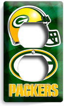 GREEN BAY PACKERS FOOTBALL TEAM LOGO DUPLEX OUTLET WALL PLATE BOYS ROOM ... - £9.58 GBP