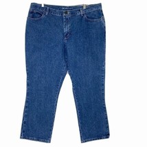 Lee Relaxed Fit Straight Leg Blue Jeans Womens size 18 Short Denim 40 x 28 - $24.29