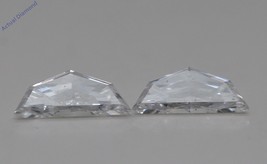 A Pair Of Half Moon Cut Loose Diamonds (0.53 Ct,d Color,vs2 Clarity) - £1,232.83 GBP