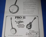 Saga Banjo Aria Banjo Mandolin Pickin&#39; Magazine Photo Clipping Vintage J... - $14.99