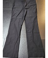 So Slimming By Chicos Black Flat Front Pants Pull On Womens Regular Size 10 - $279.78 MXN