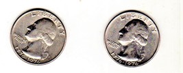 U S Coin -Washington Quarters 1776 - 1976 Bicentenial Plaine &amp; D mint Mark - £2.81 GBP