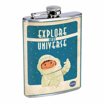 Vintage Poster D207 Flask 8oz Stainless Steel Explore The Universe Nasa Space - £11.62 GBP