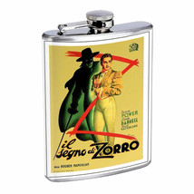 Vintage Poster D205 Flask 8oz Stainless Steel Il Segno Eli Zorro Whiskey Drink - $14.80