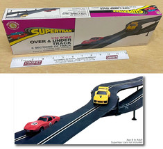 1980 Bachmann 1/32 Supertrax Slot Car OVER &amp; UNDER TRACK 6 Sections +Lugs #6106 - £17.42 GBP