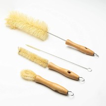 Giai Guy. Natural Bottle Brush and Straw Set -  Bottle Cleaners - Sisal Bristles - £15.87 GBP