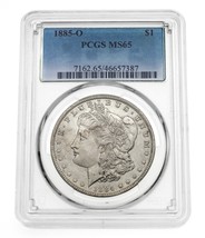 1885-O $1 Silver Morgan Dollar Graded by PCGS as MS-65 - £214.23 GBP