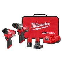 Milwaukee 3497-22 M12 FUEL 12V 2-Tool Combo Kit (Hammer Drill &amp; Impact D... - £263.77 GBP