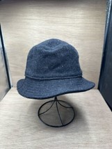 Filson Garment Mens Black Virgin Wool Round Shaped Fedora Hat Size Small - £37.02 GBP