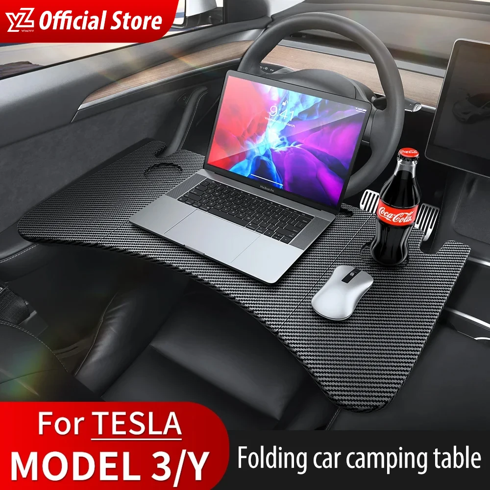 YZ Table Desk For Tesla Model 3 2023 Car Steering Wheel Laptop Tray Food Desk - £157.82 GBP