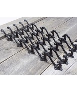25 BLACK COAT HOOKS IRON ANTIQUE LOOK HAT HOOK RESTORATION SMALL VICTORI... - $799.76 MXN