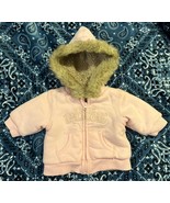 Children&#39;s Place Pink Sherpa Fleece Zip-Up Hoodie Infant girl Sz 3-6 Mon... - $29.48 CAD