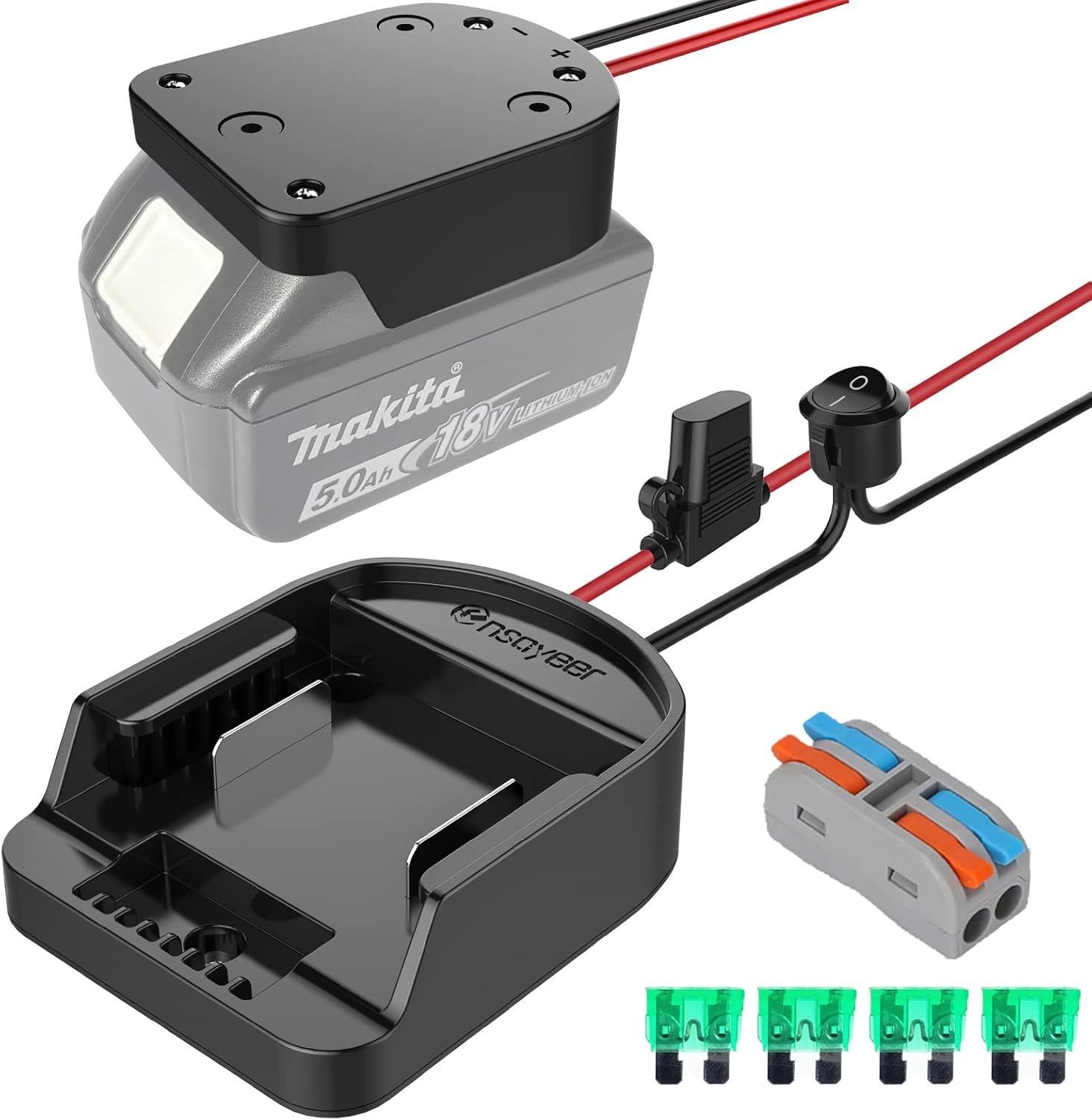 Power Wheel Adapter For Makita 18V Battery, Non-Blown Tight, And Work Li... - $33.97