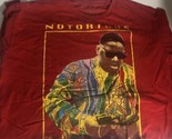 Notorious B I G T Shirt XL Red Rap Hip Hop Notorious BIG - $14.84