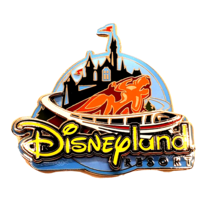 Disney Disneyland Resort Blue 3D Logo Castle Grizzly Peak Pin#4753 - £13.18 GBP