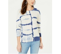 INC Women Plus 0X Heather Inkberry Blue Tie Dye Long Sleeve Pullover Sweater NWT - £24.92 GBP