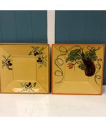 Lot of 2 La Maison de Catherine Provence France Olive Leaf - eggplant 12... - $76.03 CAD